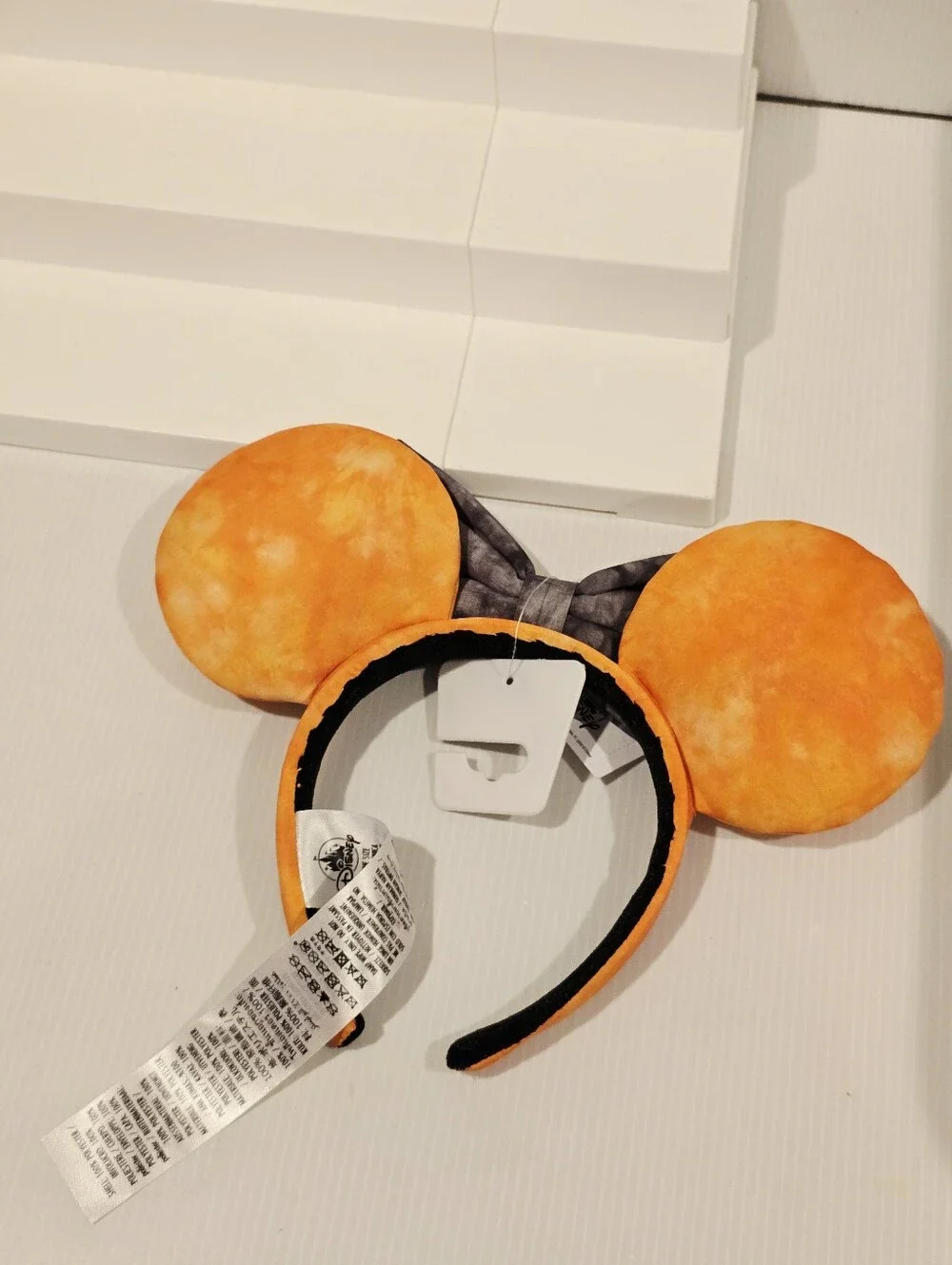New Disney Parks Halloween Orange Tie Dye Minnie Mouse Ears Headband